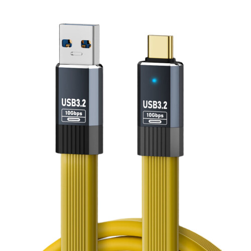 10Gbps USB3.2-opslagapparaatkabel Snel opladen-geel 20cm