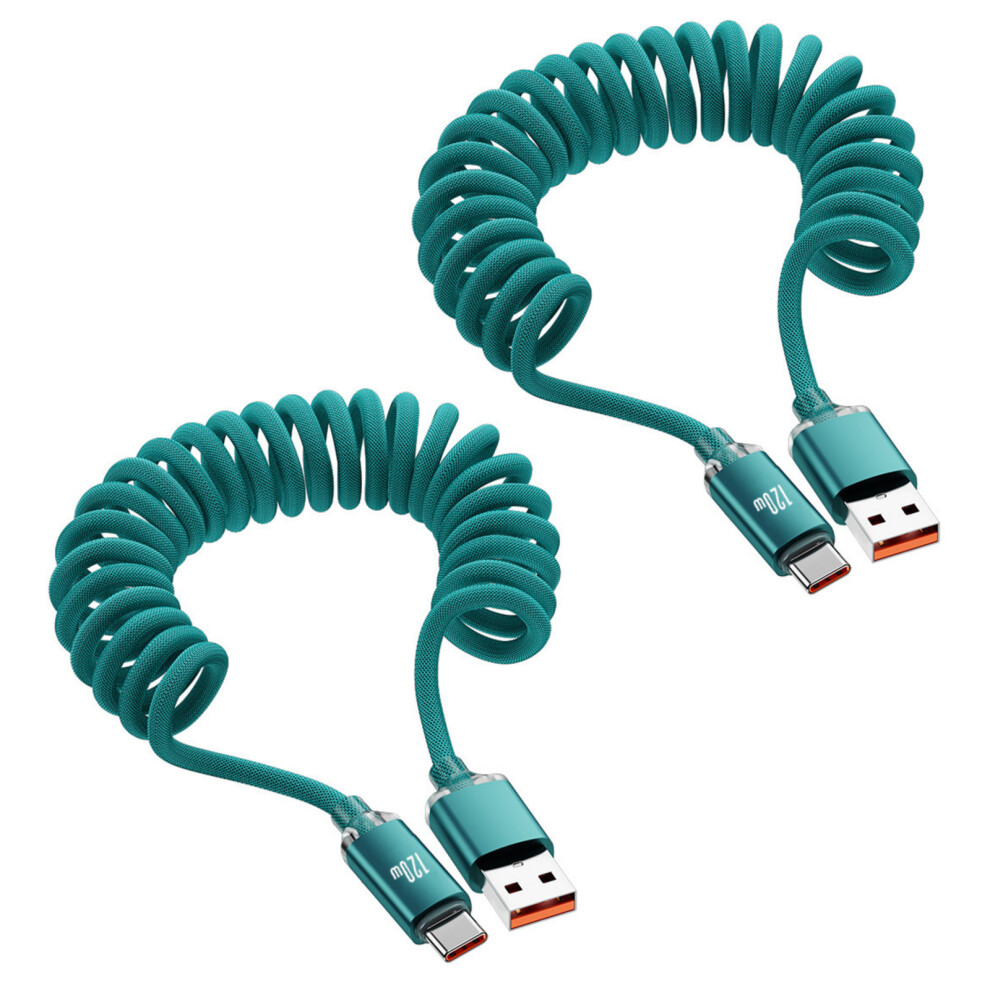 Fast Power Supply Cord Nylon Braided Line Metal- 1M Green 7709000210565