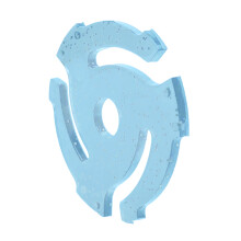 45-toeren platenadapter voor vintage LP45-platen-Blauw