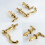 3 Hole Sink Mixer Tap Brass Double Handle 360 Rotatable Antique 5