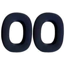 Breathable Ice Fabric Ear Cushions Memory Foam Support-Black