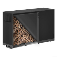 Outdoor fireplace wood rack cover, 600D Oxford fabric, weatherproof (732442 in)