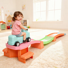 AIYAPLAY 3(m) 4 Pieces Up and Down Kids Rollercoaster, for 2-5 Years, Orange