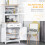 Homcom HOMCOM Coastal Kitchen Cupboard Storage Cabinet w/ Drawer Microwave Counter 8