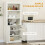 Homcom HOMCOM Modern Kitchen Cupboard, Storage Cabinet with Adjustable Shelves, White 5