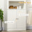 Homcom HOMCOM Modern Kitchen Cupboard, Storage Cabinet with Adjustable Shelves, White 7