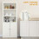 Homcom HOMCOM Modern Kitchen Cupboard, Storage Cabinet with Adjustable Shelves, White 8