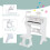 Homcom HOMCOM 37 Key Keyboard Battery Piano Kids Microphone Stool Educational Game 5