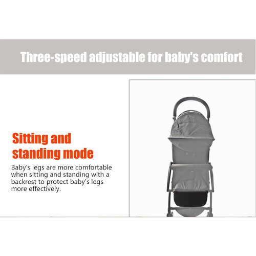 Stroller Foot Rest Adjustable Extension Ergonomic Footstool Accessory For Walking And Shopping 2