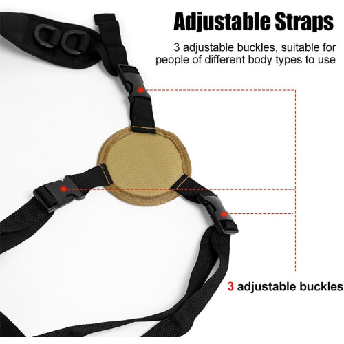 Adjustable Quiver Holder for Compound Recurve Bow with Tactical Strap Khaki 1