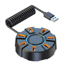 Desktop USB-hubs 7-poorts uitbreidbare-Zwarte lijnlengte 0,6 m