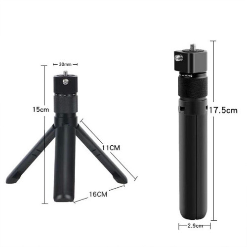Metal ABS Handheld Tripod 360 Degree Rotating Adjustable Angle 2