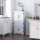 Homcom HOMCOM Accent Floor Storage Cabinet Kitchen Cupboard with 2 Large Doors 1