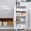 Homcom HOMCOM Accent Floor Storage Cabinet Kitchen Cupboard with 2 Large Doors 5