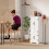 Homcom HOMCOM Accent Floor Storage Cabinet Kitchen Cupboard with 2 Large Doors 9