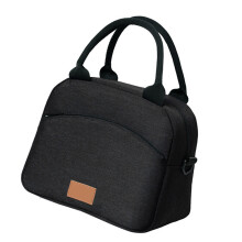 Elegant Fabric Lunch Handbag for Everyday Use with-Black