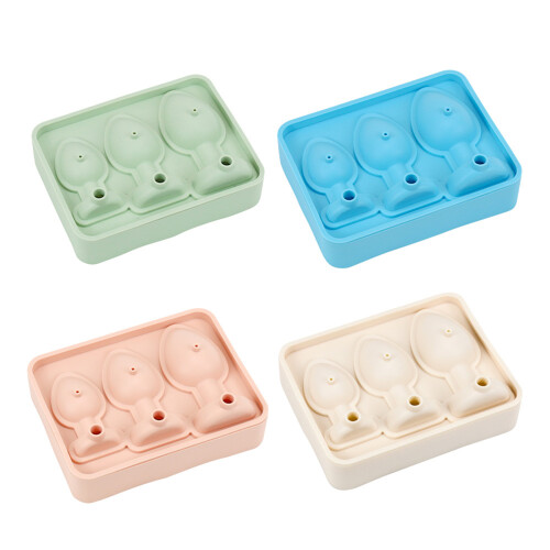 Flexible Ice Cubes Tray With Creative Funny Design Easy-Green 1
