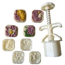 Hand Pressure Pastries Mould Mooncakes Press Mold ABS-Narcissus
