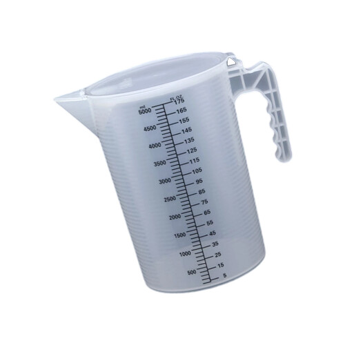 Black engraved measuring cup with dust cover and-Clear 5000ml 2
