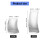 Modern Curved Shape Glass Cup Ribbed Transparent-340ml 4