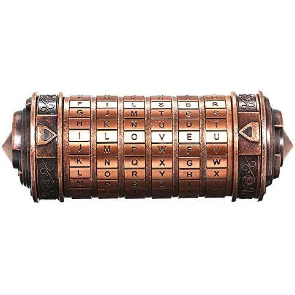 Mystery Puzzle Da Vinci Code Cryptex, Valentine's Day Gift With Customizable Password And Hidden Compartments 9198585913943
