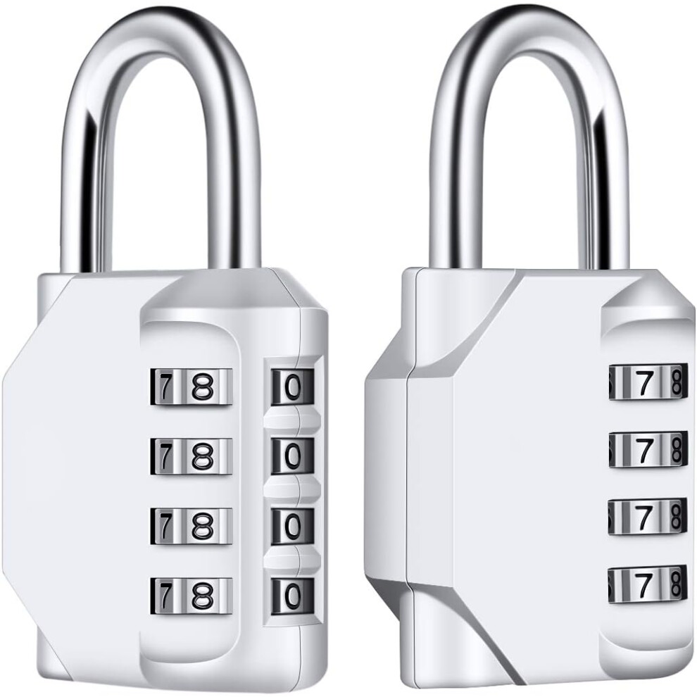 Resettable Combo Lock, 4 Digit Combination For Enhanced Security, Ideal For School Lockers, Gym Lockers, And Beyond (2 Pack) 9198585913967