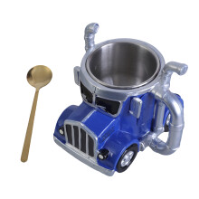 Unique Truck Shape Coffee Cup Semi Truck Coffee Mug-Blue