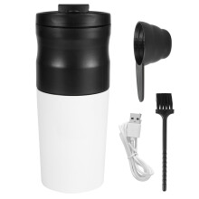 Multifunctionele koffiemolenbeker, roestvrijstalen buitenkant, behoudt altijd zijn smaak, compact en draagbaar, ideaal voor zakenreizen, vakanties,