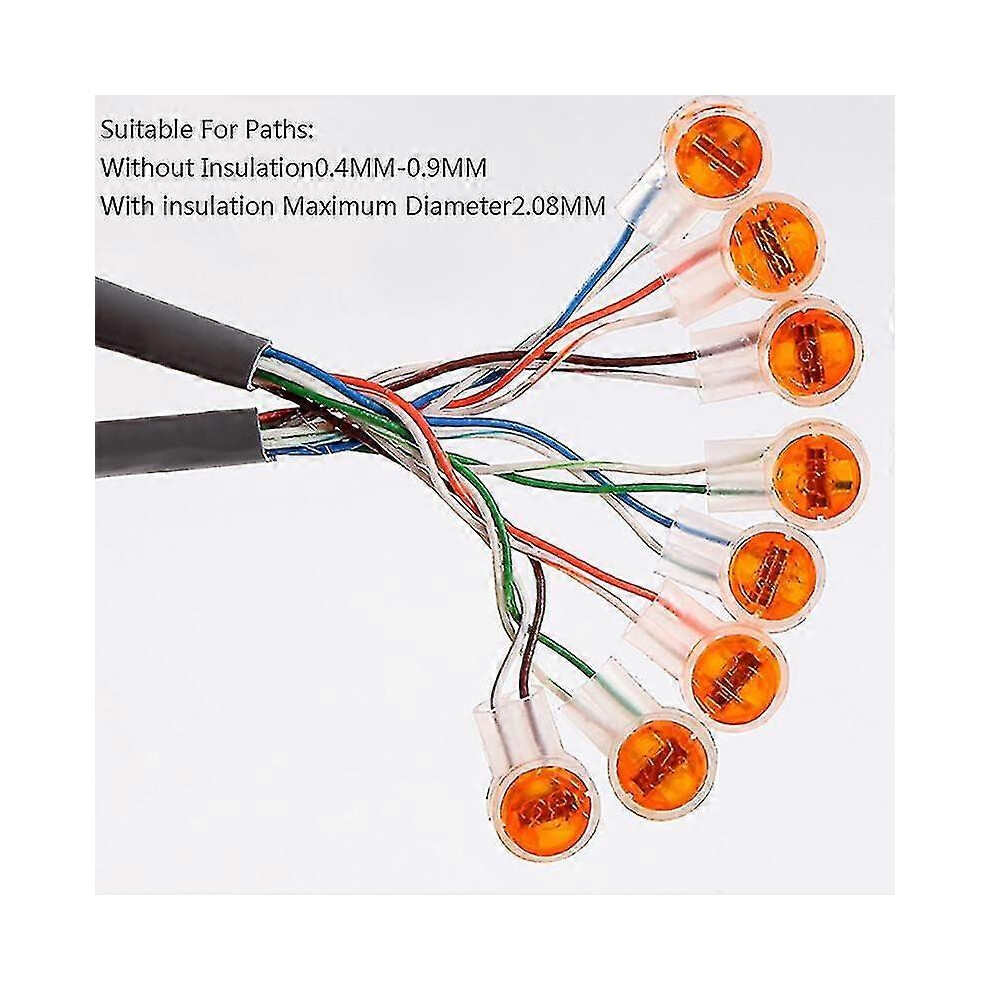 100Pcs K2 Ports Gel Splice Uy2 Wire Terminal Connector For Telephone Network 6935161385007