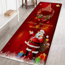 Levendige kerstkleden, zacht en comfortabel antislip vloerkleed van imitatiewol voor de feestdagen, duurzaam, gemakkelijk schoon te maken,