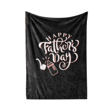 Mångsidig filt för pappa, presentfilt med tydligt konstnärligt "Glad fars dag"-tryck, mjuk flanellfilt, vikbar, lätt och bekväm, speciell