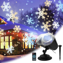 Snowflake Projector, Holiday Decorative Lighting With Auto Timer, Indoor Outdoor Decoration Featuring Realistic Snowfall Effect