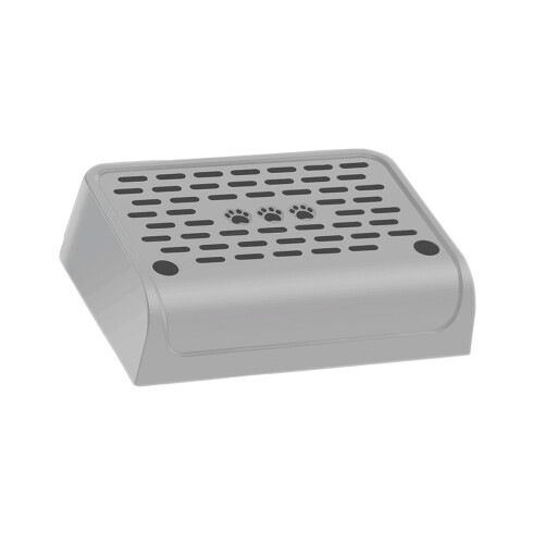 Safety Pet Litter Box Step Stool Trapping Mat Plastic Cats-Gray