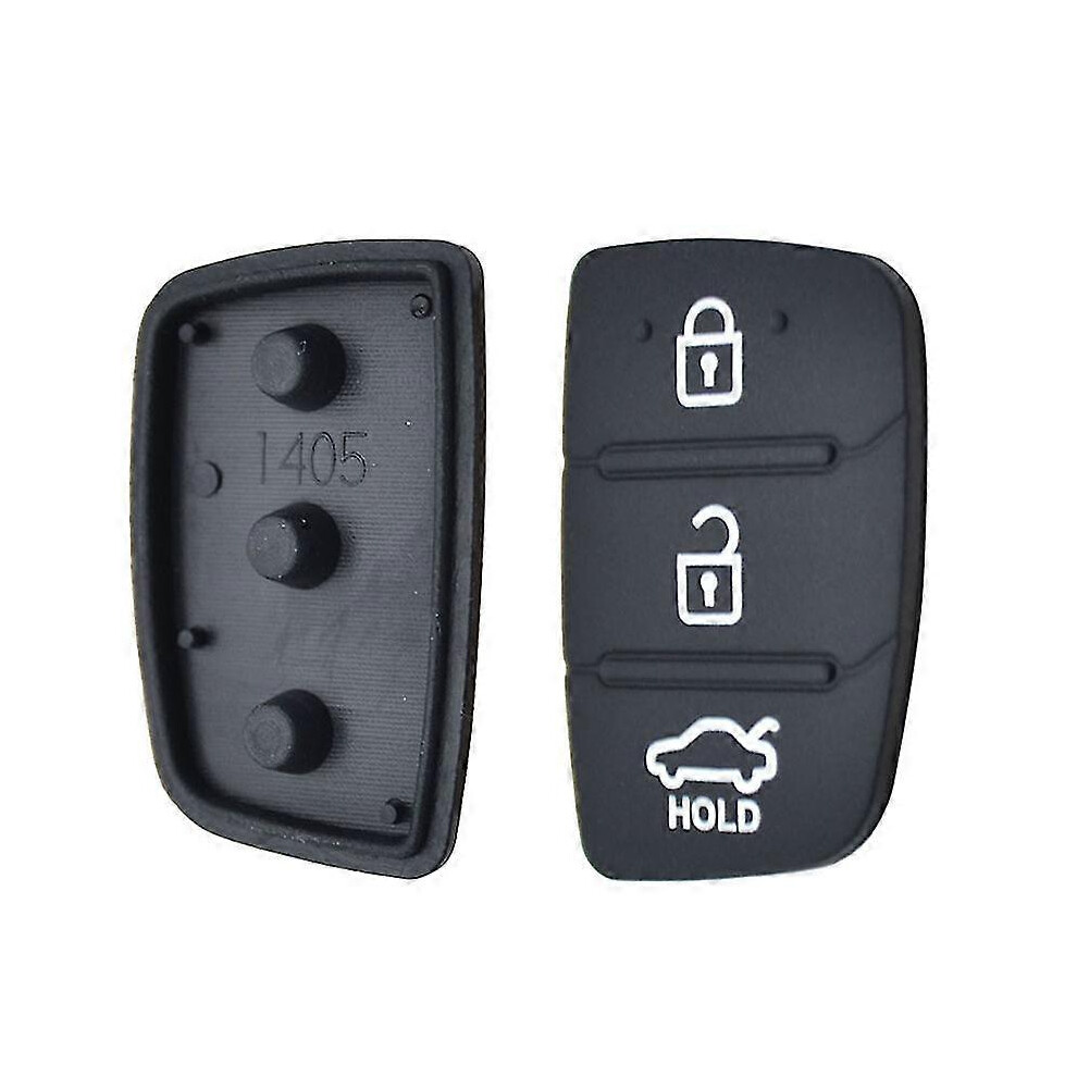 Replacement Rubber 3 Button Pad For Hyundai Creta I20 I40 Tucson Elantra Santa Fe Solaris Ix35 Ix45 Remote Car Repair Key Shell 6935161360998