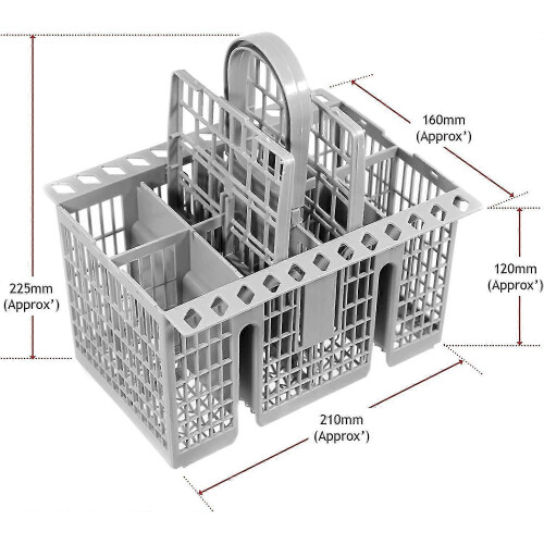 Cutlery basket for dishwasher (removable handle) 1