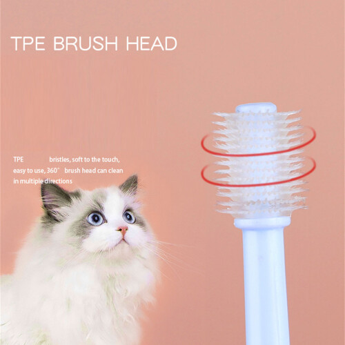 Soft Bristle Pet Tooth Brush Dog Teeth Deep-Green Circular 1