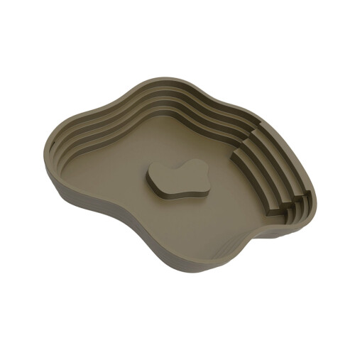 Habitat Turtles Bathing Plate Featuring-Brown green large