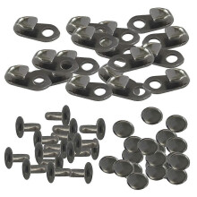 20pcs Boot Lace Hooks Lace Fittings Buckles With Rivets for CAMP/HIKE/CLIMB