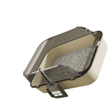 Semi Enclosed Cats Litter Box High Side-Monet White Medium size