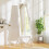 Homcom HOMCOM Freestanding Dressing Mirror 148x47cm Adjustable Angle White Frame Home 8