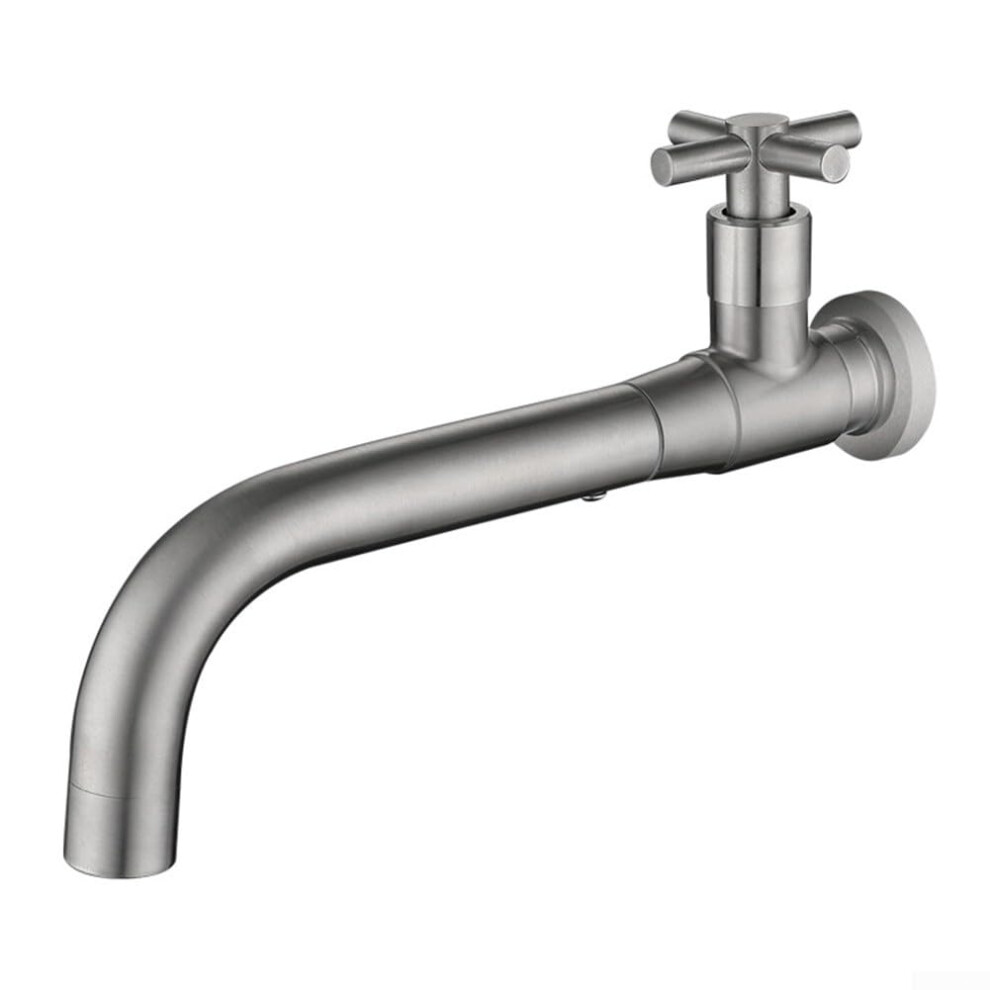 Wallmounted Faucet For Kitchen And Bathroom, 304 Stainless Steel Singlehandle Mixer Tap, G1/2' Connection (Brushed Nickel). 9067246289379