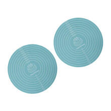 2 stuks antislip siliconen bakmat voor deeg cake pad-Pauwblauw