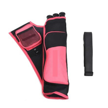 Quiver for Arrows Archery Quiver 3 Tubes Quiver Arrows Holder Back Right Hand Left Hand for Bow Shooting (Pink RH 1 Piece) Pink Rh 1pc