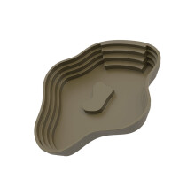 Récipient de bain en ABS extra large pour-Marron vert grand