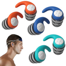 Swimming Ear Plugs Adults, 3 Pairs Silicone Earplugs, Reusable Swimming Ear Protection for Showering, Surfing, Diving and Water Sports