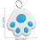 Key Finder Waterproof Pet Tracker With Cat Claw Shape Real Time Wireless Locator Sky Blue 3