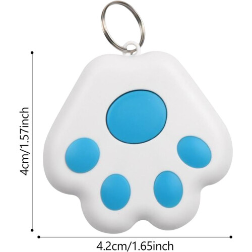 Key Finder Waterproof Pet Tracker With Cat Claw Shape Real Time Wireless Locator Sky Blue 2