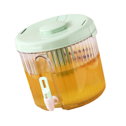 Large Capacity Plastic Beverage Dispenser-Round Light Green
