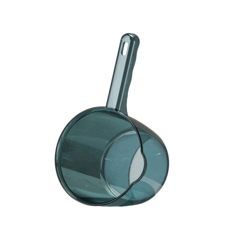 Clear Kitchen Plastic Water Dipper with Nondlip Grip-Small blue