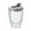 Temperatures Resistant Drinking Glasses With-gray cover 350ML 1